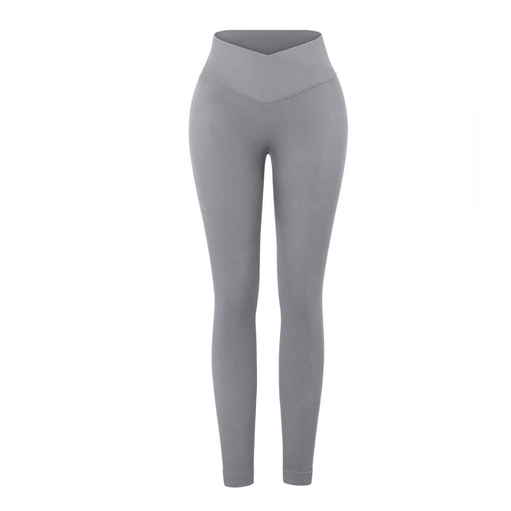 SHAPELLX Seamless Crossover Leggings High Rise Butt Scrunch Sculpt Sz L NWT